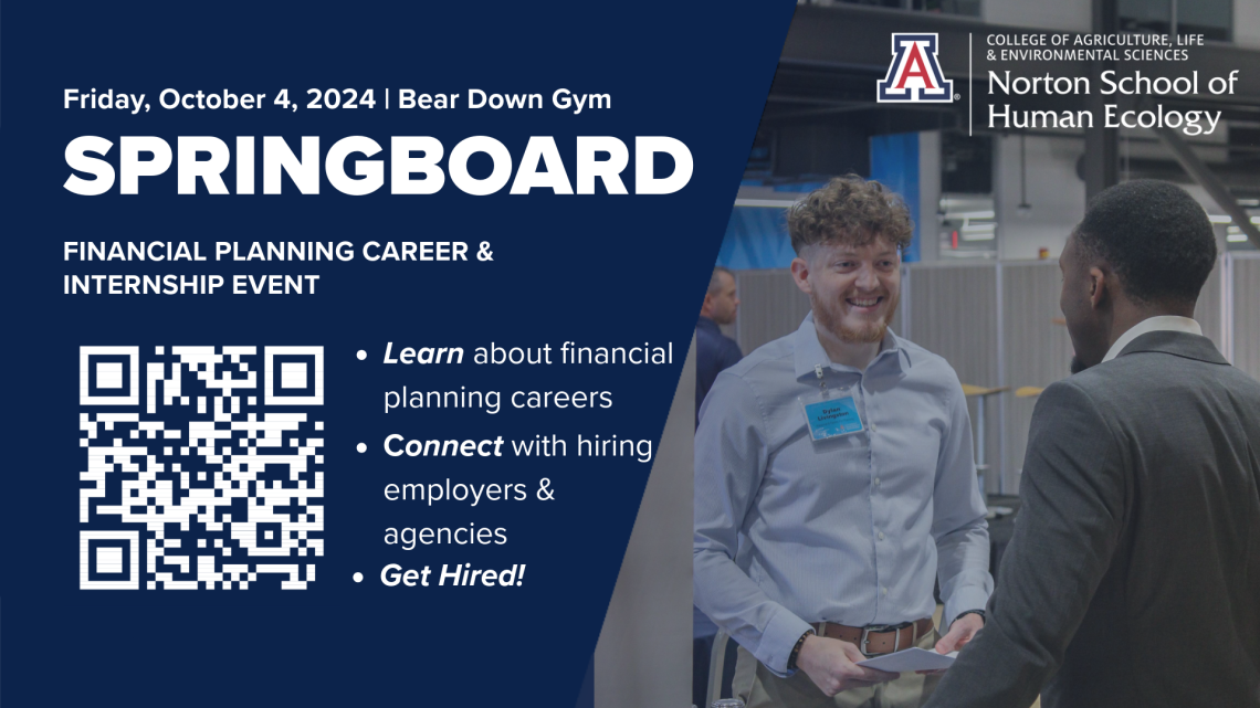 Friday October 4 2024. Bear Down Gym. Springboard Financial Planning Career & Internship Event. Learn about financial planning careers.  Connect with hiring employers and agencies. Get hired!